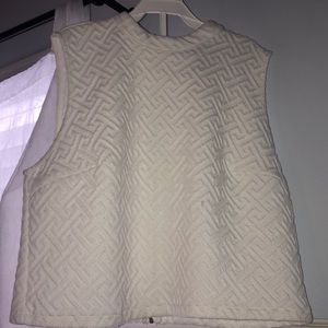 Patterned white crop top